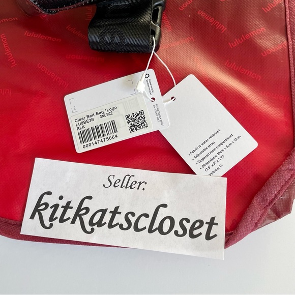 🆕 1L BLACK/CLEAR - NWT lululemon everywhere belt bag EBB with LOGO - Picture 4 of 9